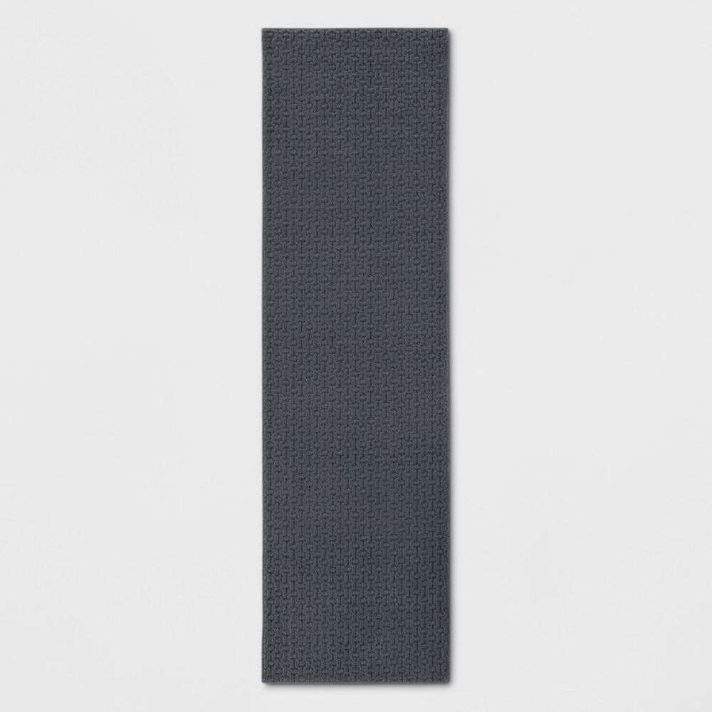 Made By Design - 2'x7' Washable Solid Machine Tufted Runner Rug Gra Gray